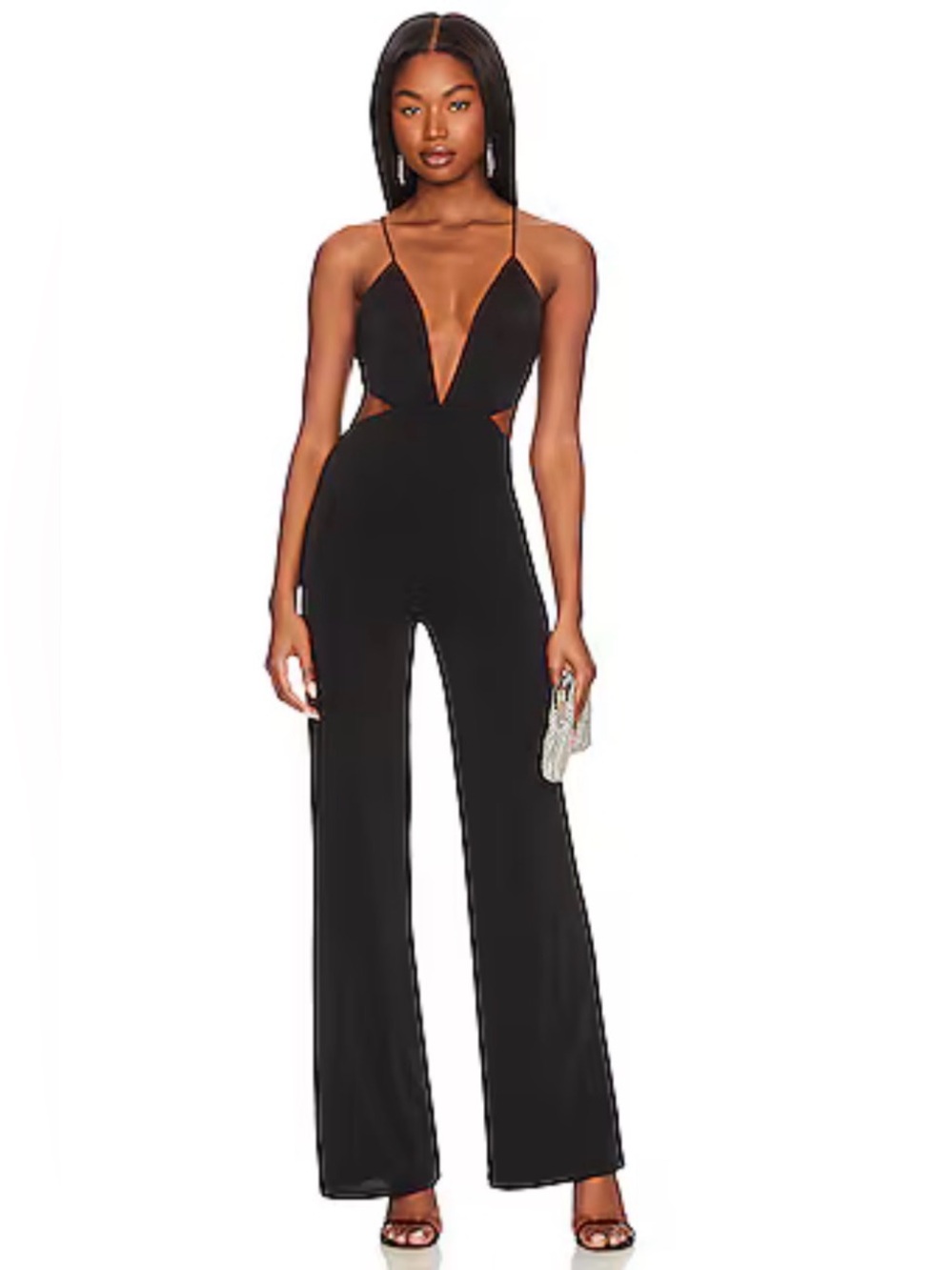 REVOLVE Lovers & Friends Jenni Jumpsuit - Black Cutout Wide-Leg Jumpsuit